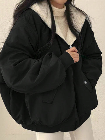 Reversible Oversized Faux Fur Puffer Jacket