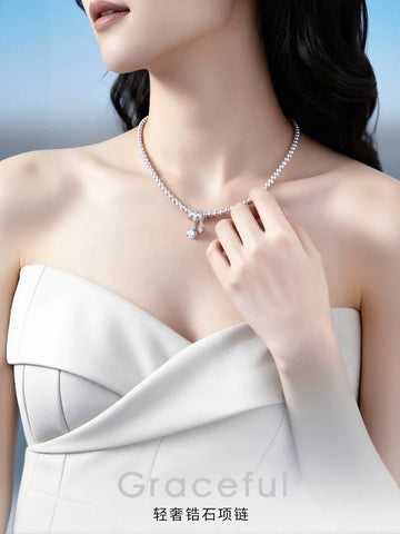 Elegant Dainty Pearl Pendant Necklace