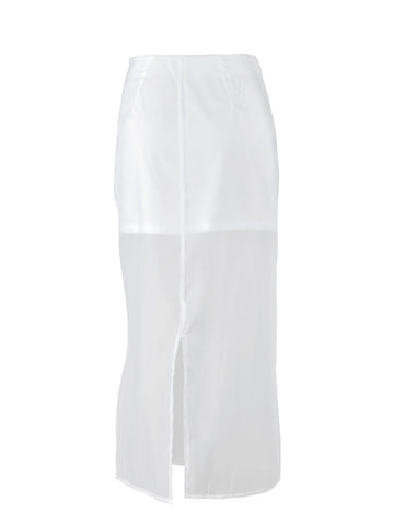 Sheer Layered Midi Skirt