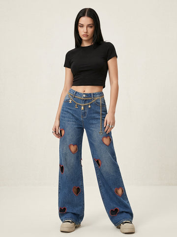 Non Stretch Loose Wide Leg Jeans