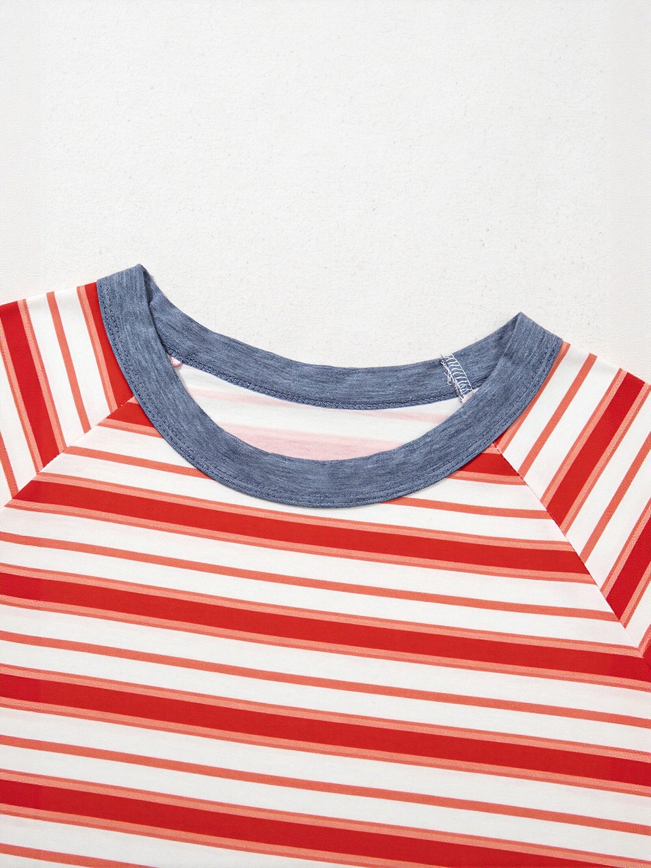 Relaxed Striped Raglan Sleeve T-Shirt