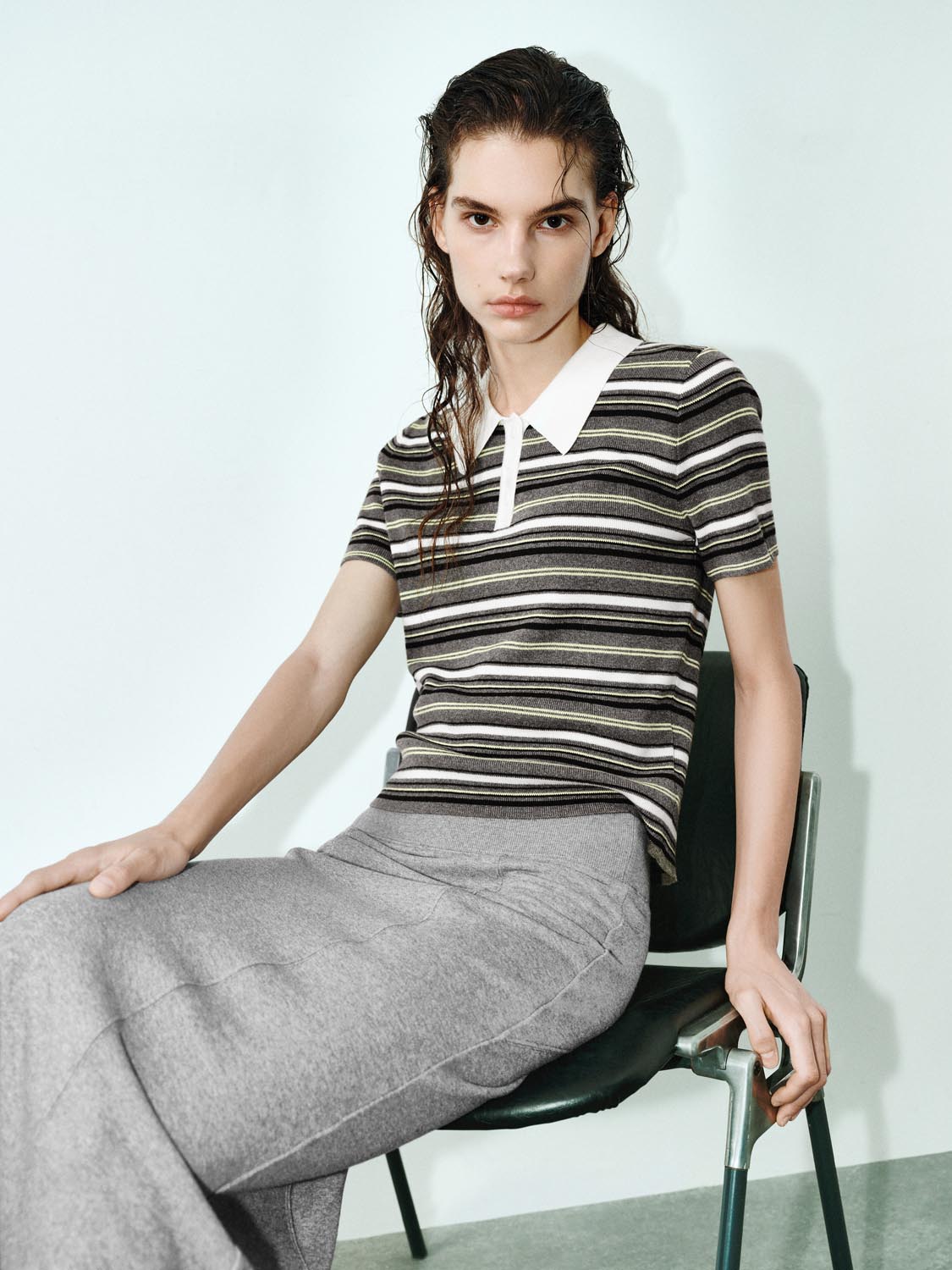 Knitted Striped T-Shirts