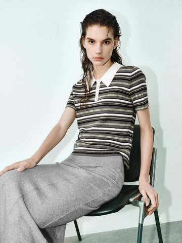 Knitted Striped T-Shirts