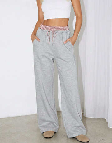 Wide-Leg Drawstring Pocket Casual Sweatpants