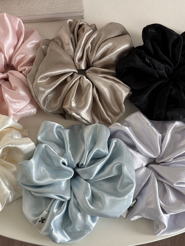 Silky Soft Pastel Blue Hair Scrunchie