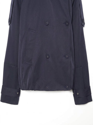 Cropped Double Breasted Trench Coat