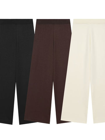 Casual Striped Sailor Collar Knit Pants Sets