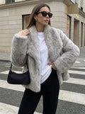 Luxurious Plush Faux Fur Coat