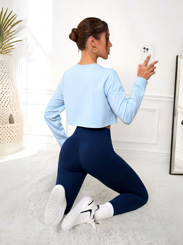 Seamless Crop Top Legging Workout 2 Piece Set