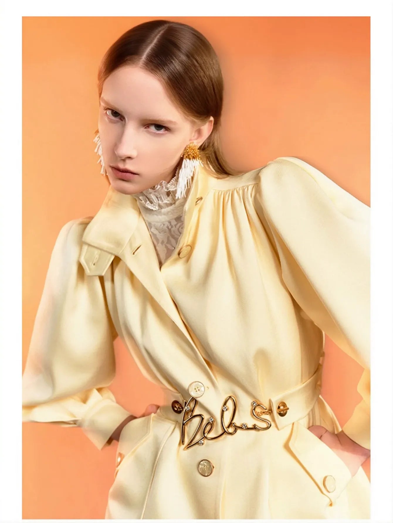 Elegant Puff Sleeve Tailored Jacket