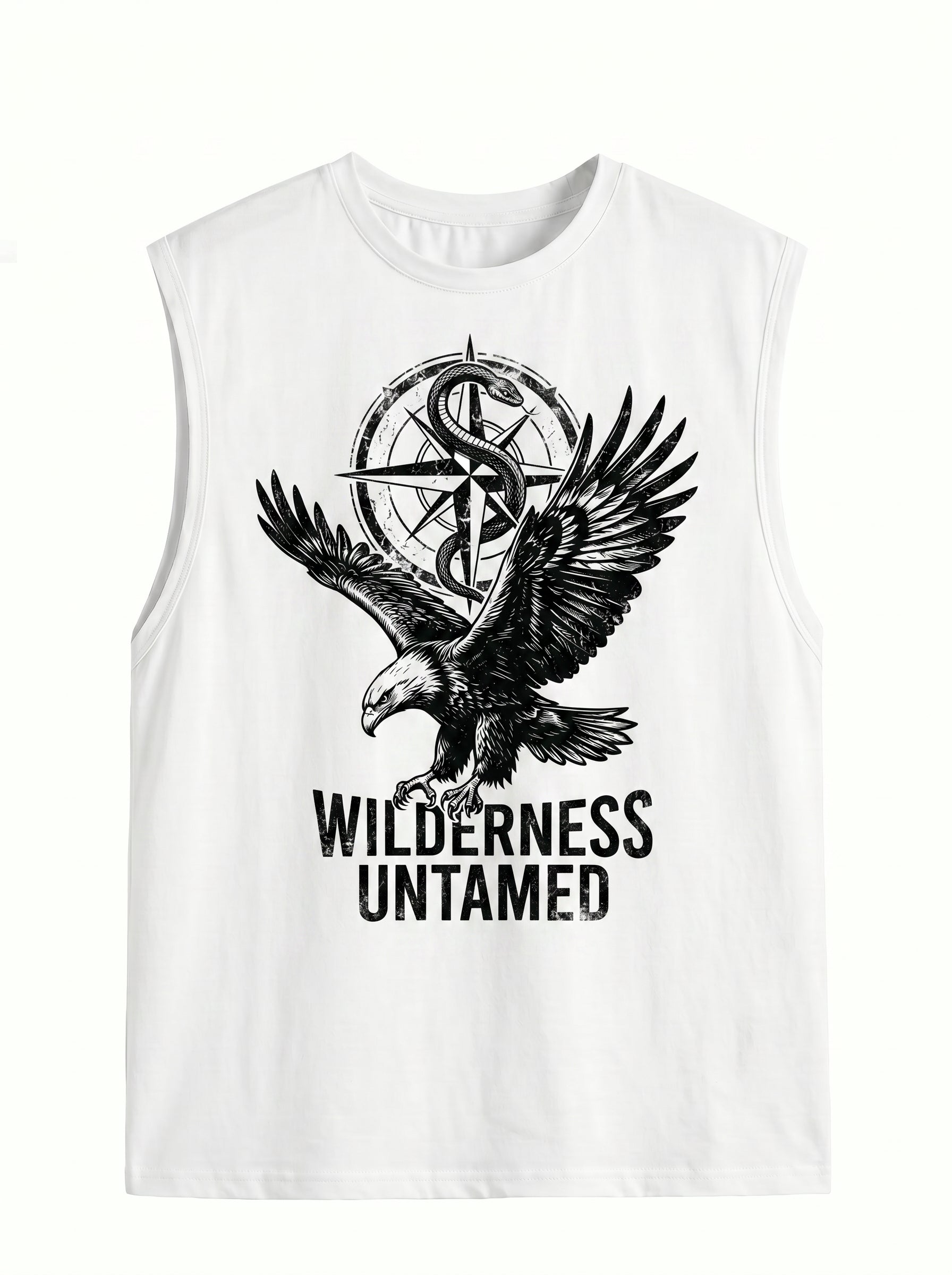 Graphic Eagle Print Mens Tank Top