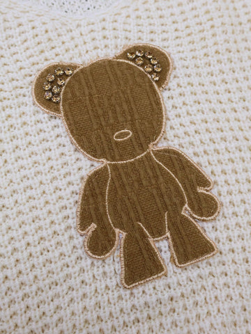 Oversized Teddy Graphic Knit Sweater
