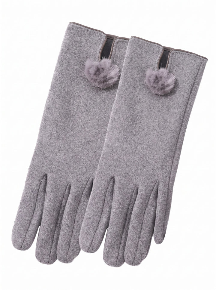 Elegant Suede Winter Women Gloves