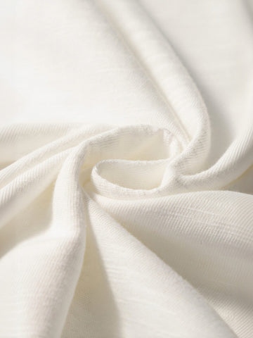 Embroidered Flutter Sleeve Cotton T-Shirt