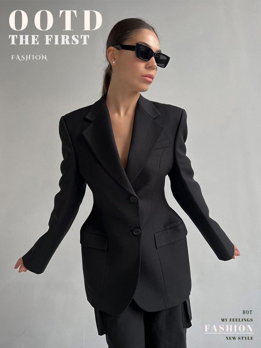 Tailored Slim Fit White Blazer Jacket