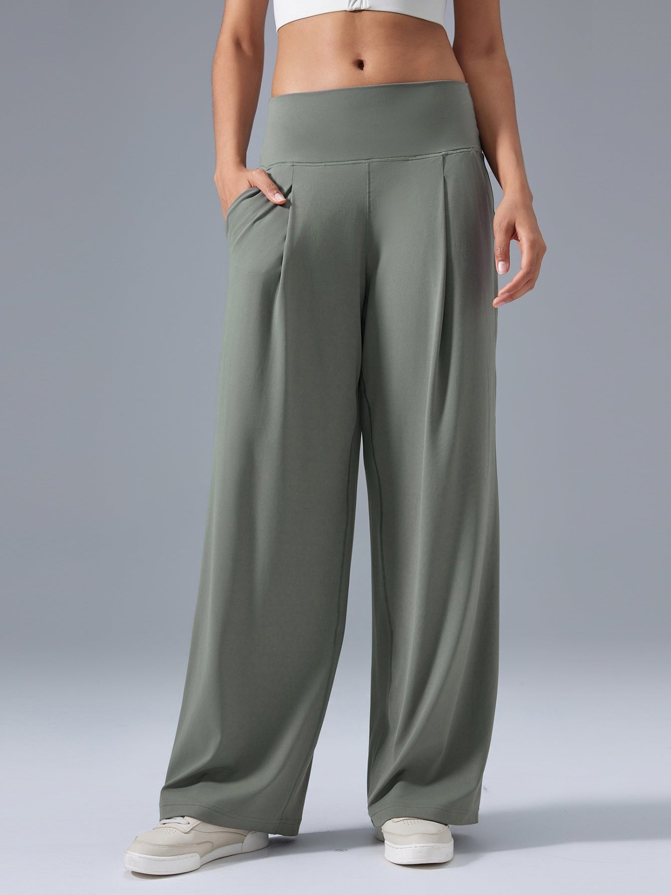 Soft Drape High-Waisted Casual Yoga Pants-Multicolor