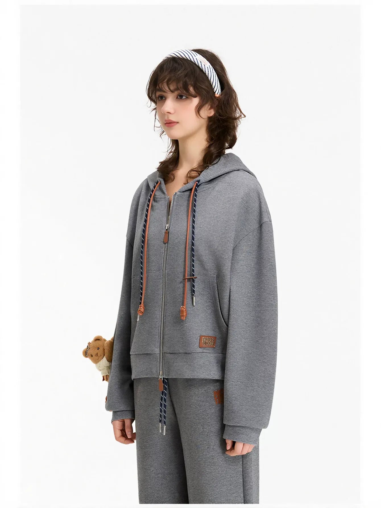 Cozy Plaid Lined Zip Up Hooded Jacket