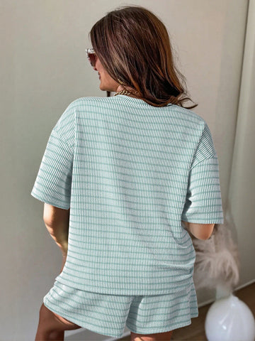 Cozy Ribbed Knit Short Set