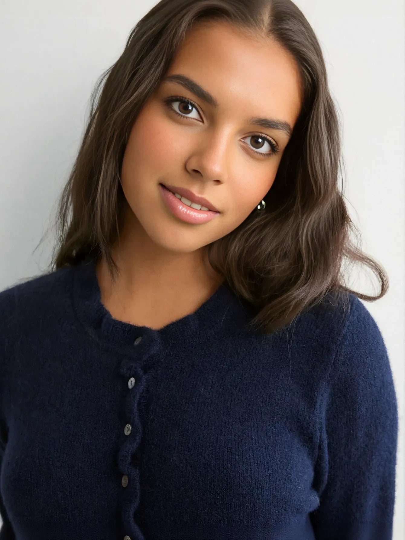 Ruffled Trim Button Up Cardigan