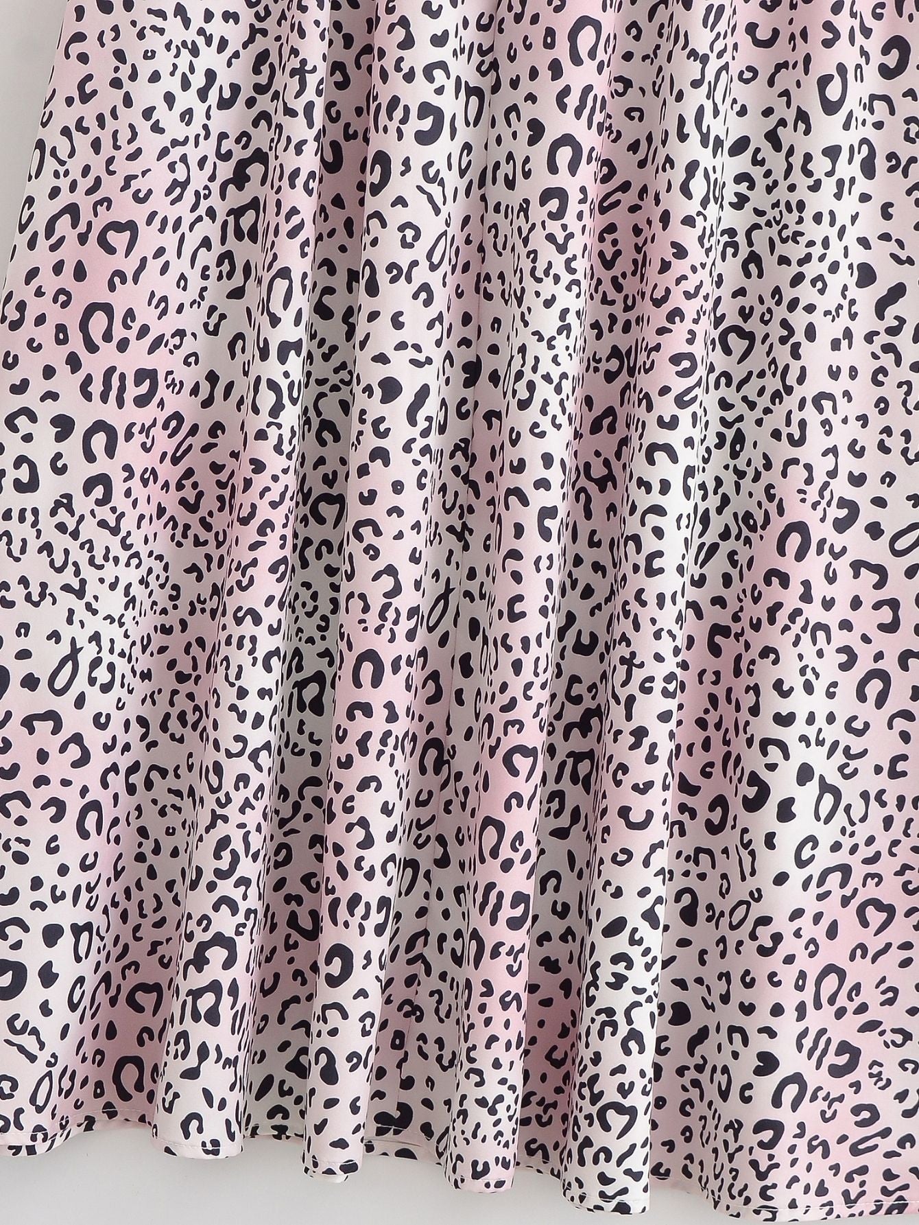 High Waisted Leopard Print Midi Skirt
