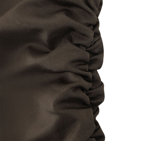 Deep V-Neck Pleated Night Out Mini Dress