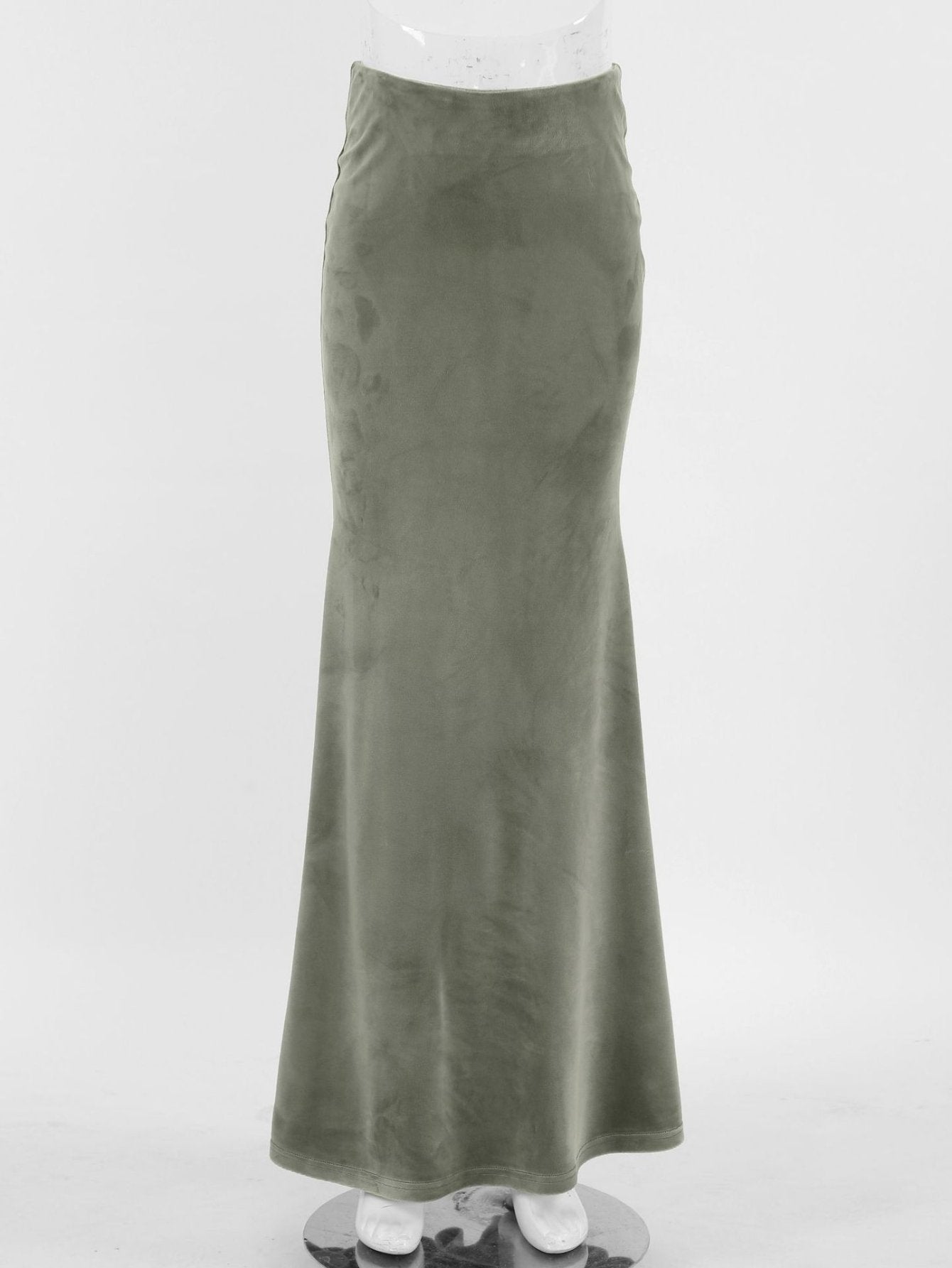 High Waisted Slim Fit Maxi Skirt