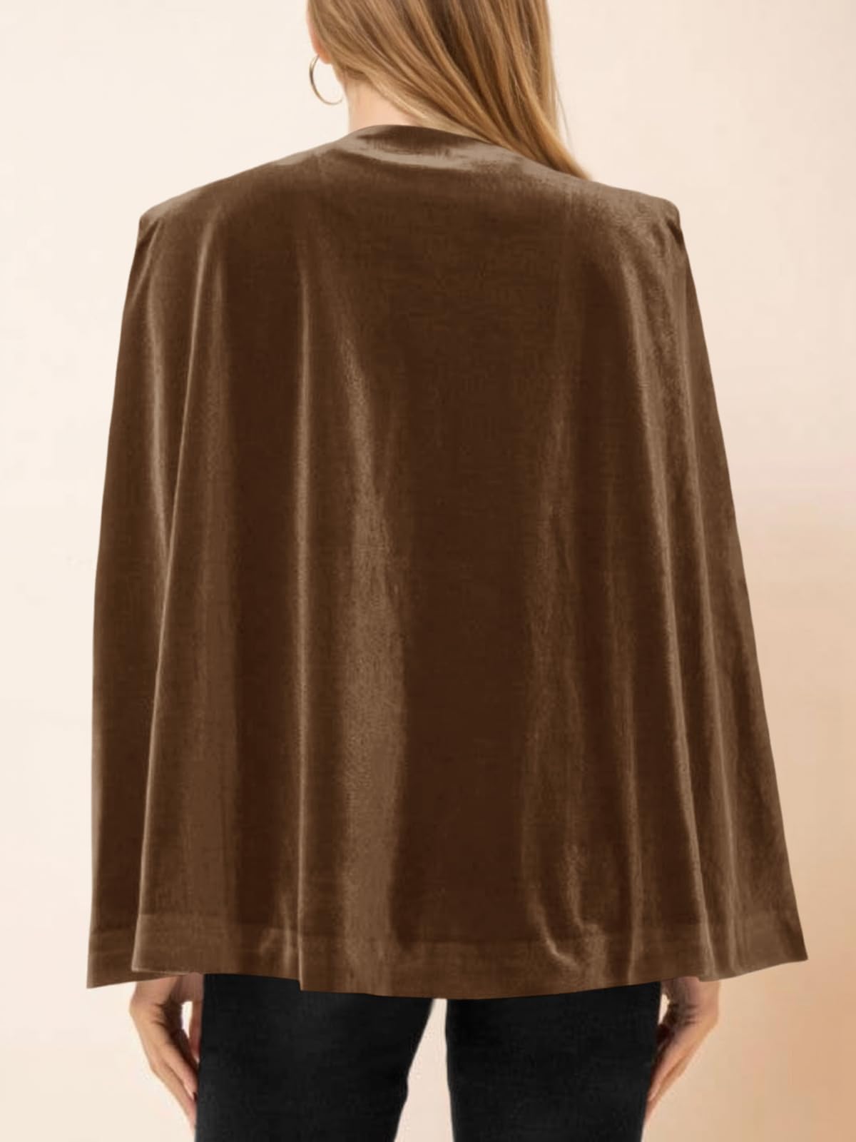 Elegant Velvet Cape Blazer Jacket