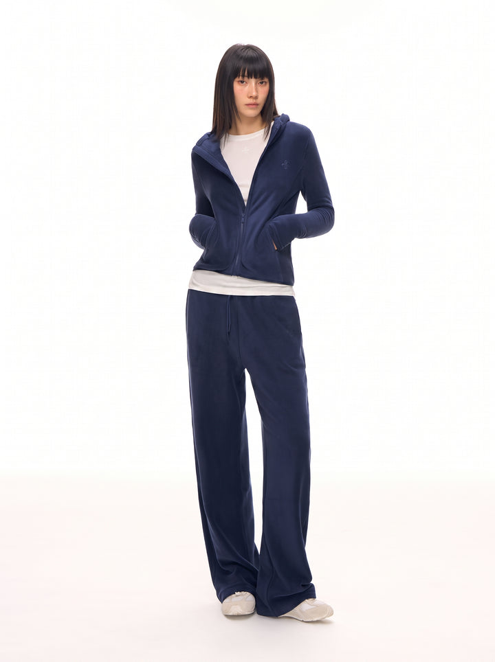 Comfy Velour Wide Leg Pants