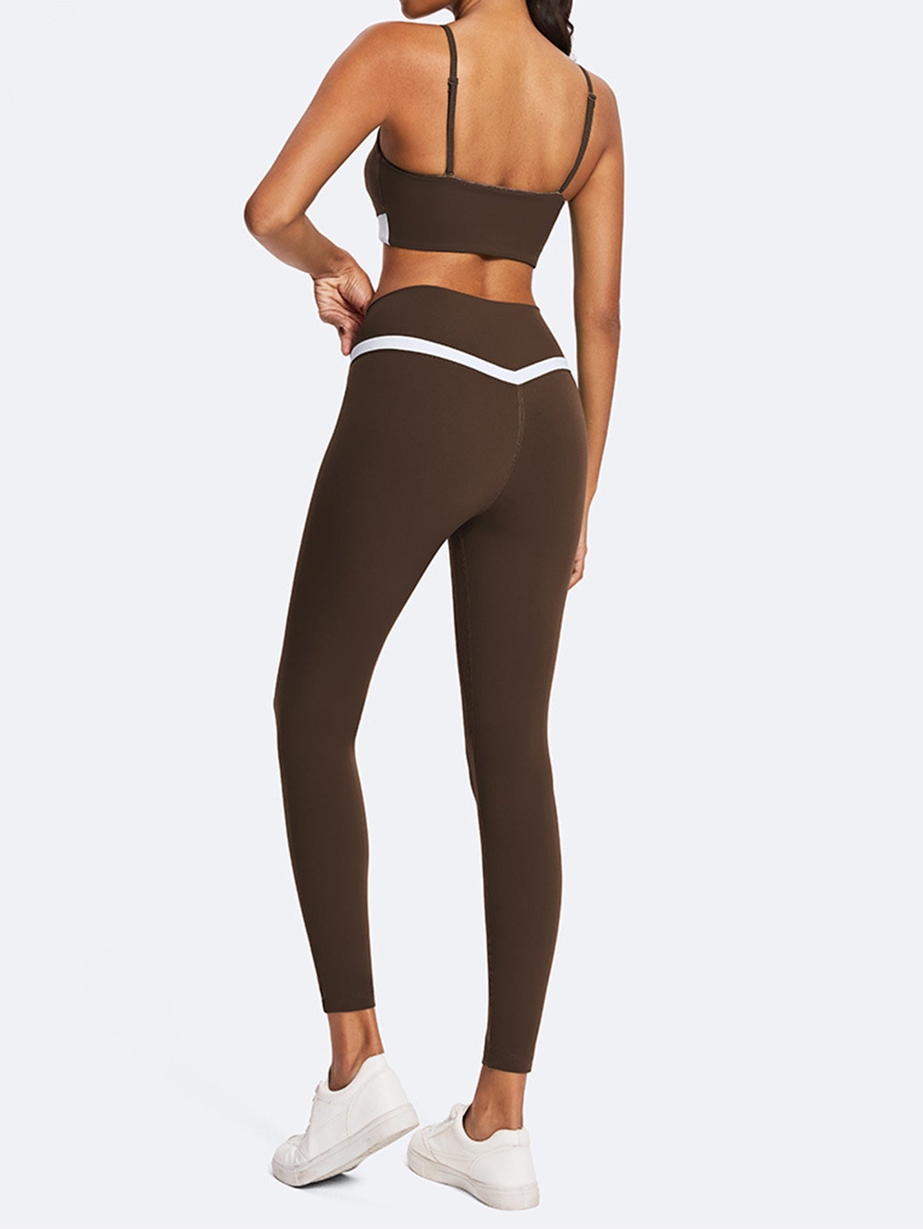 V Waist Crisscross Detail Yoga Leggings