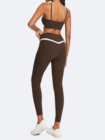V Waist Crisscross Detail Yoga Leggings