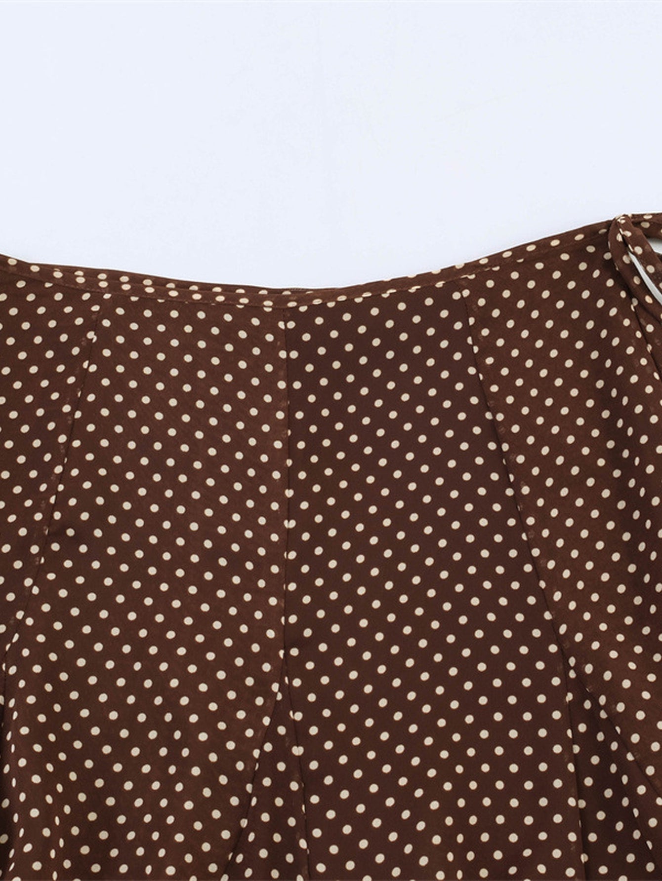 Polka Dot Wrap Midi Skirt