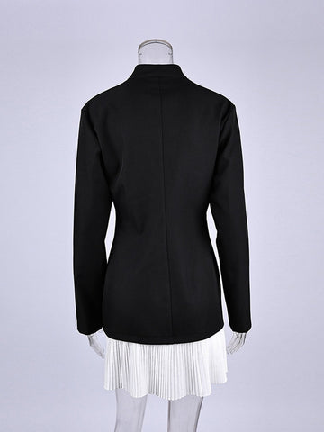 Tailored Slim Fit Pleated Blazer