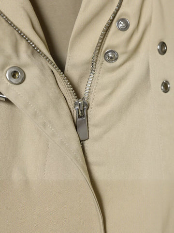 Oversized Stand Collar Utility Bomber Jacket