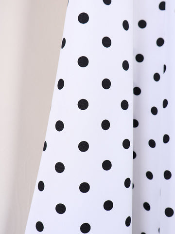 High Waisted Polka Dot Maxi Skirt
