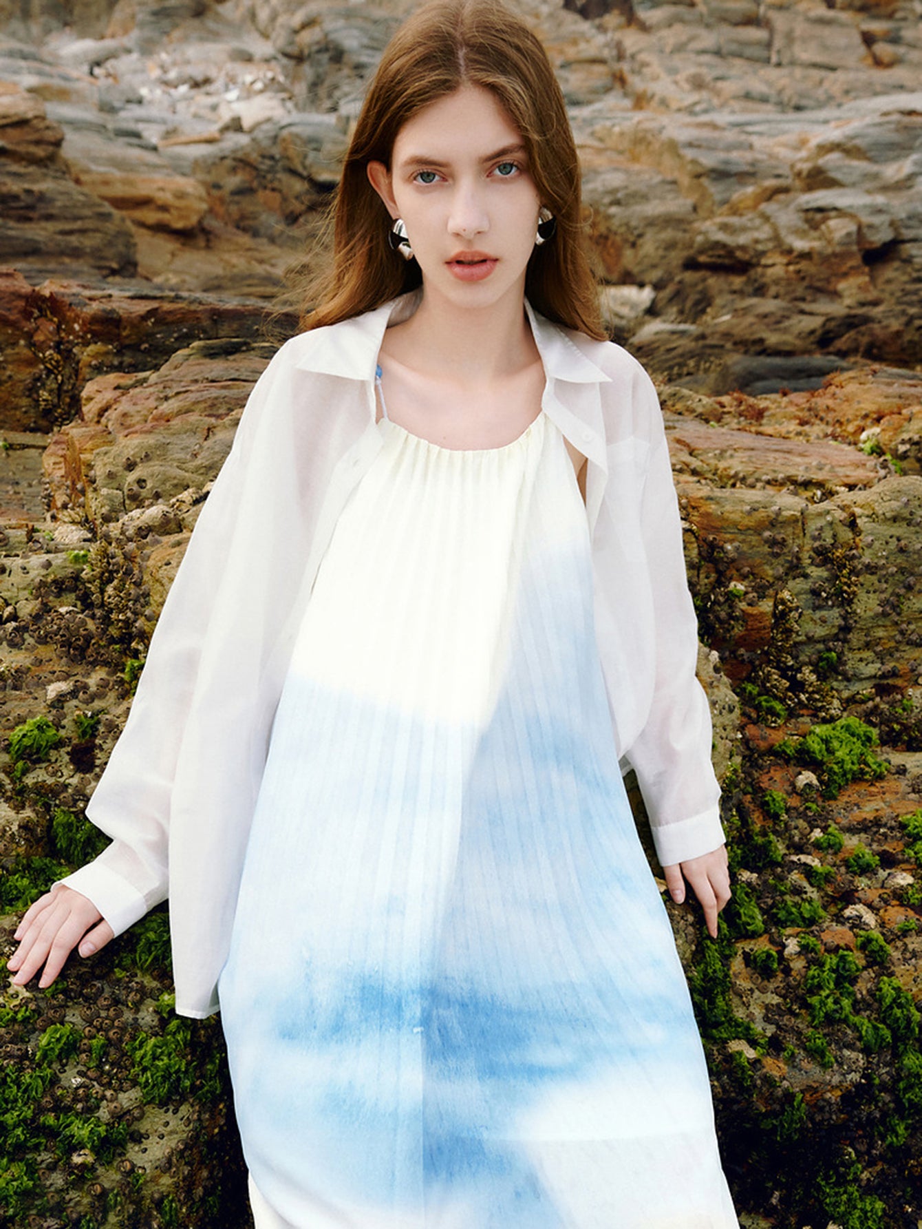Ombre Flowy Beach Maxi Dress