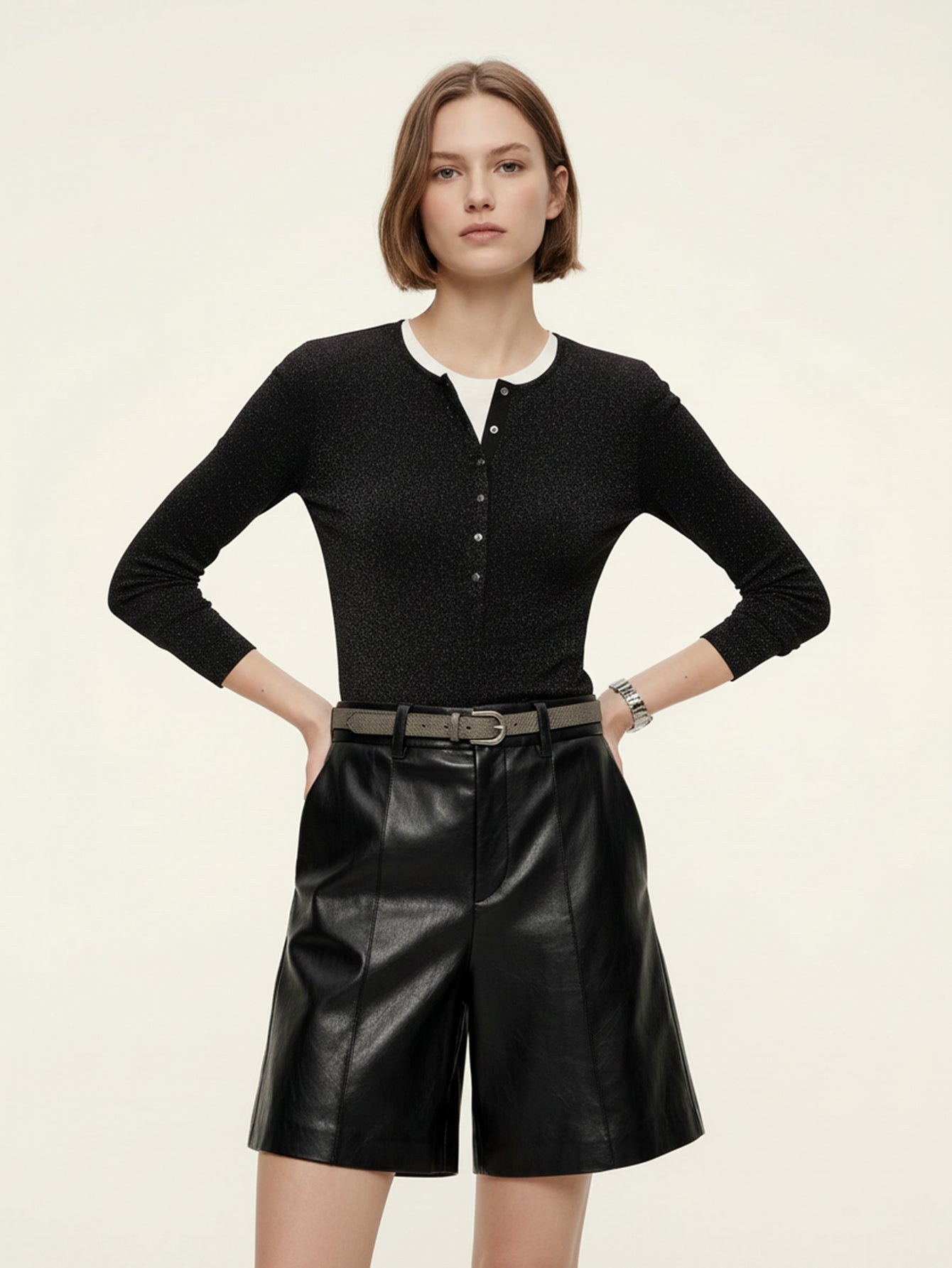 Lurex Detail Knitted Top