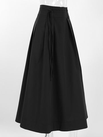 High Waisted Pleated Maxi Skirt