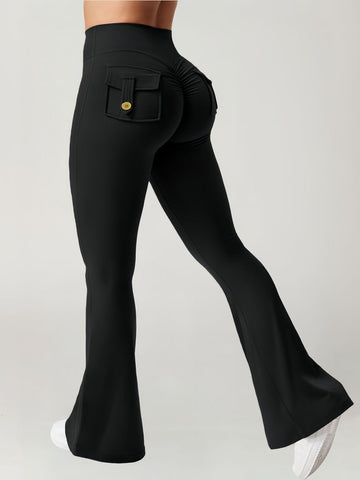 Butt Lifting Cargo Flare Leggings