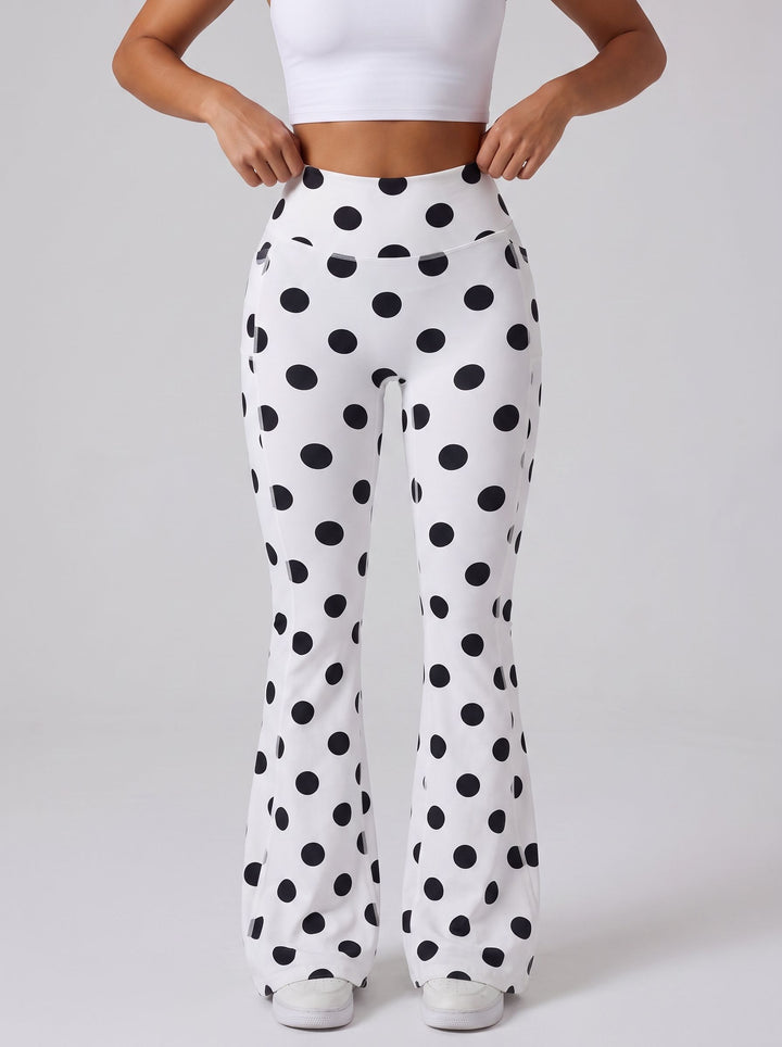 High Waisted Pastel Leopard Flare Leggings