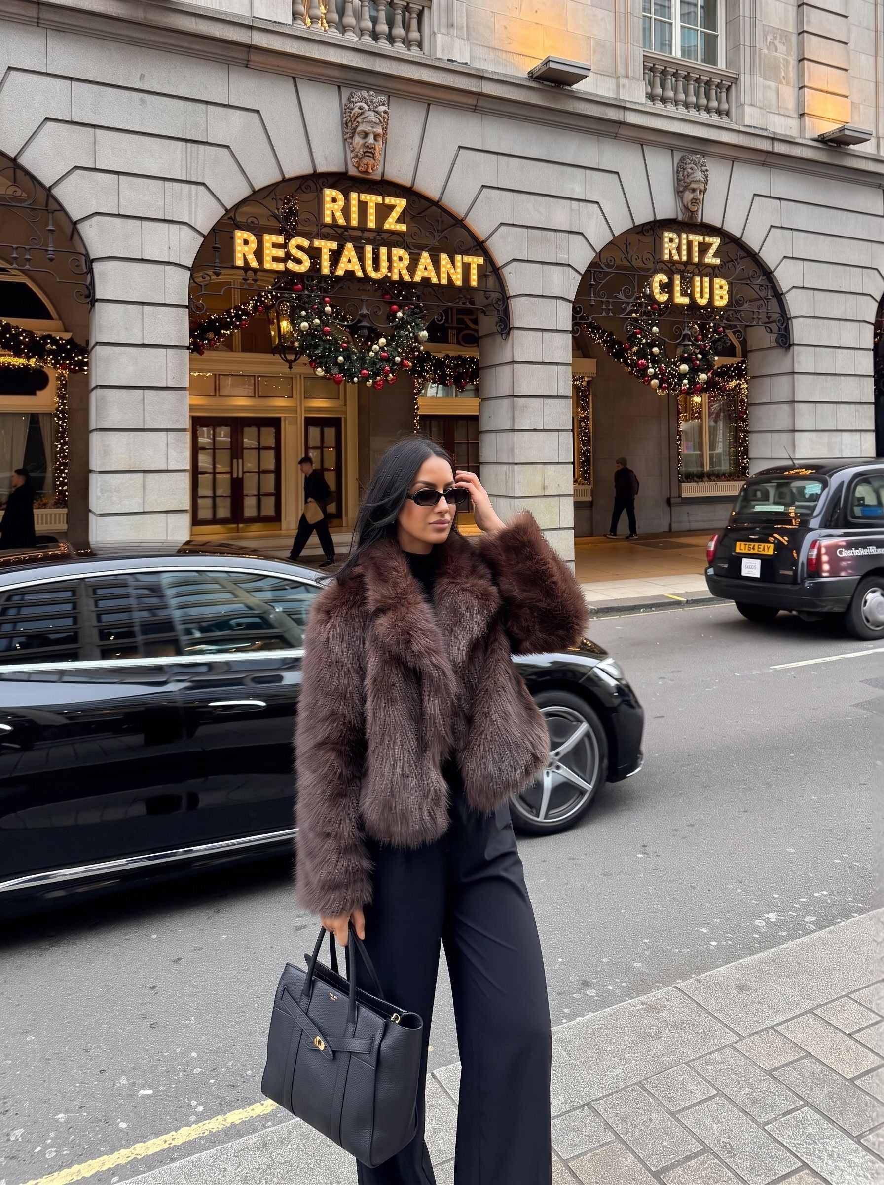 Cozy Cropped Faux Fur Coat