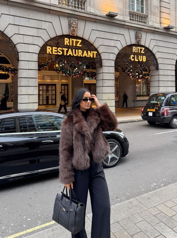 Cozy Cropped Faux Fur Coat