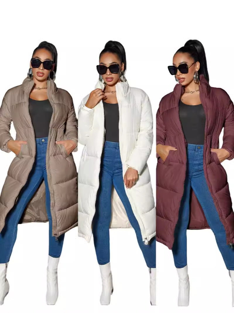 Slim Fit Long Puffer Coat