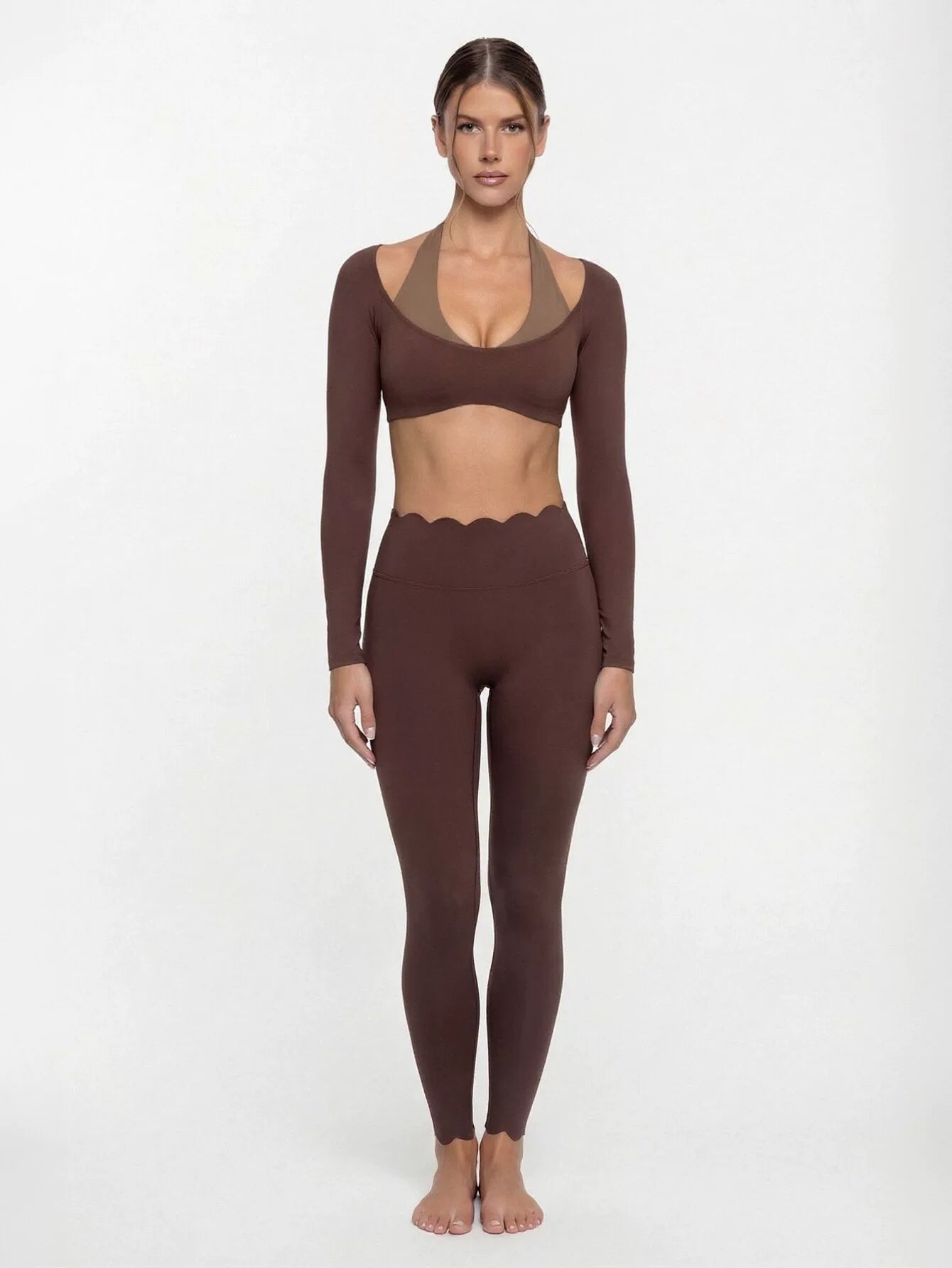 Seamless Cropped Long Sleeve Athletic Top