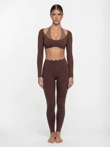 Seamless Cropped Long Sleeve Athletic Top