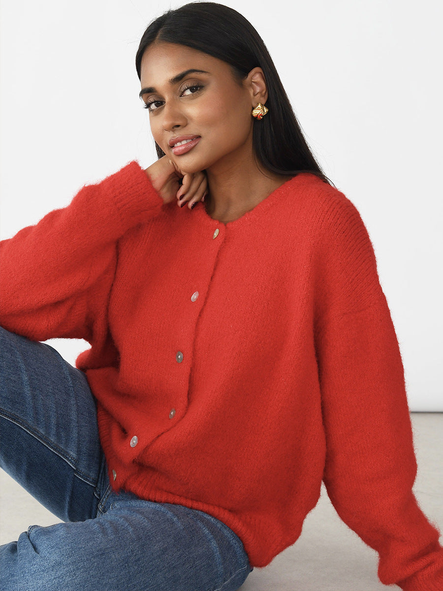 Soft Fuzzy Button Up Cardigan