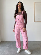 Polka Dot Denim Bib Overalls