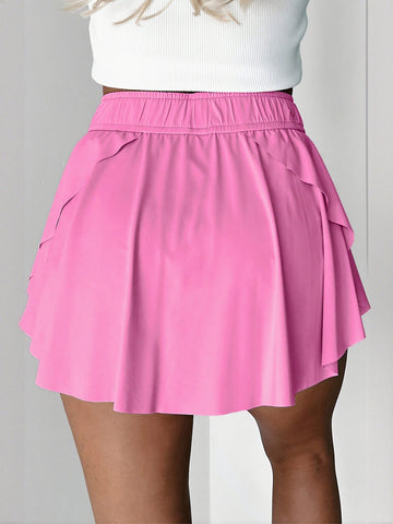 High Waisted Flowy Skort Shorts