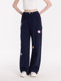 Graphic Patch High Waisted Cargo Pants