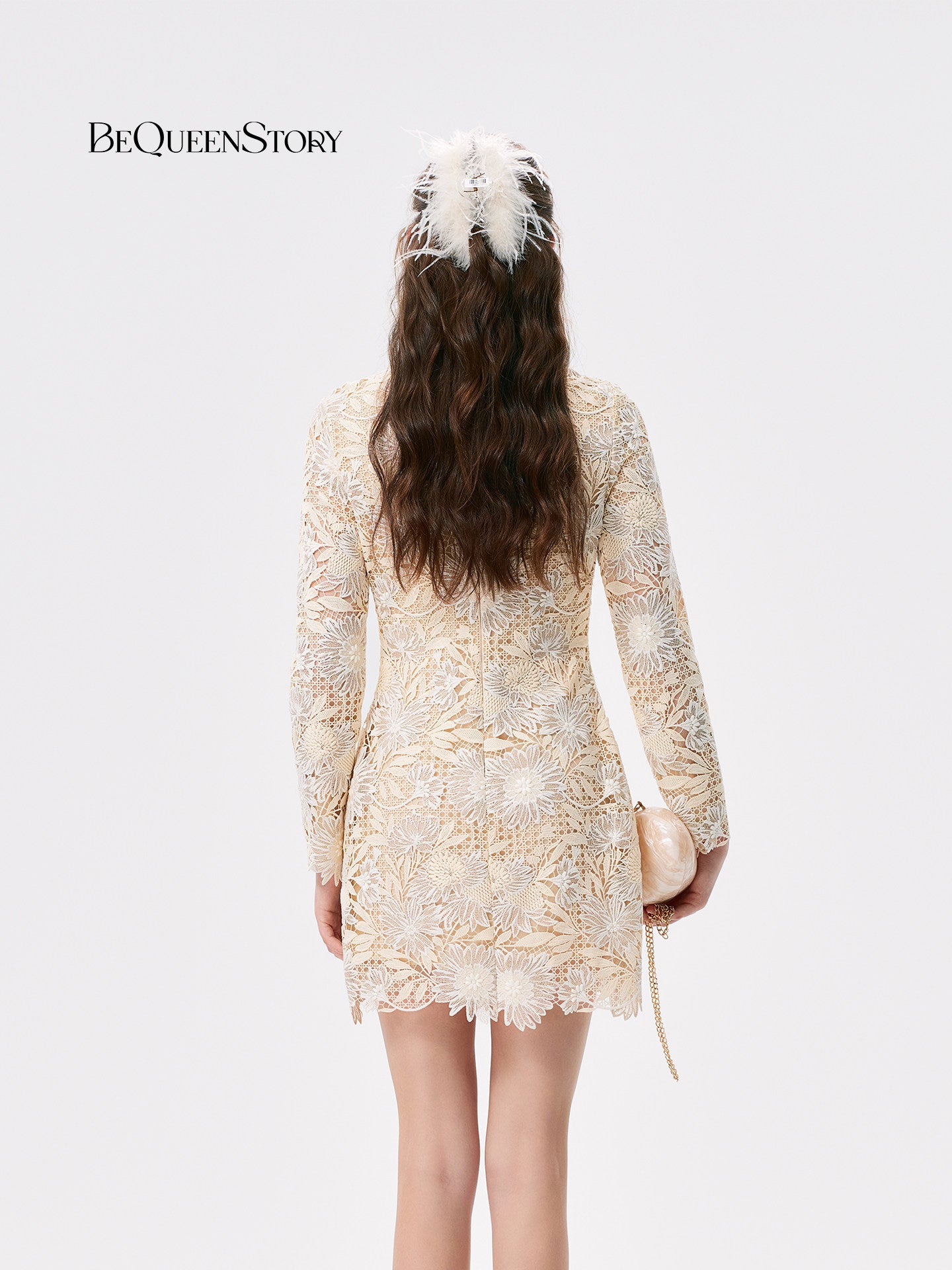 Elegant Floral Lace Mini Dress