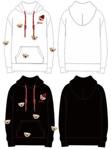 Cute Teddy Bear Graphic Hoodie